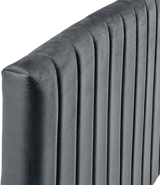 velvet tufted queen bed Modway Furniture Headboards Charcoal