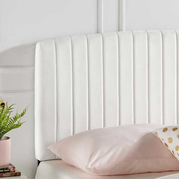 tufted headboard with storage Modway Furniture Headboards White