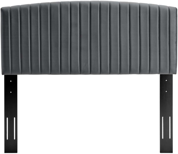 metal headboard Modway Furniture Headboards Charcoal