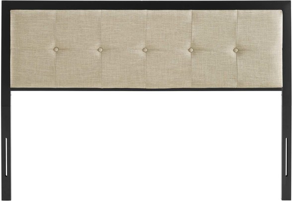 king size bed frame with footboard Modway Furniture Headboards Black Beige
