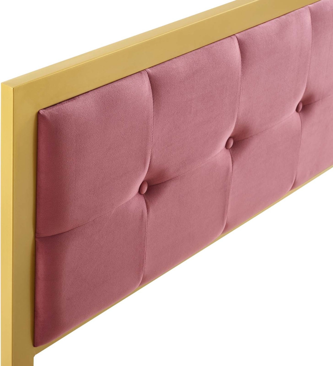 leather headboard double bed Modway Furniture Headboards Gold Dusty Rose