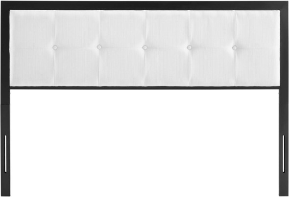 white bed frame with headboard queen Modway Furniture Headboards Headboards and Footboards Black White