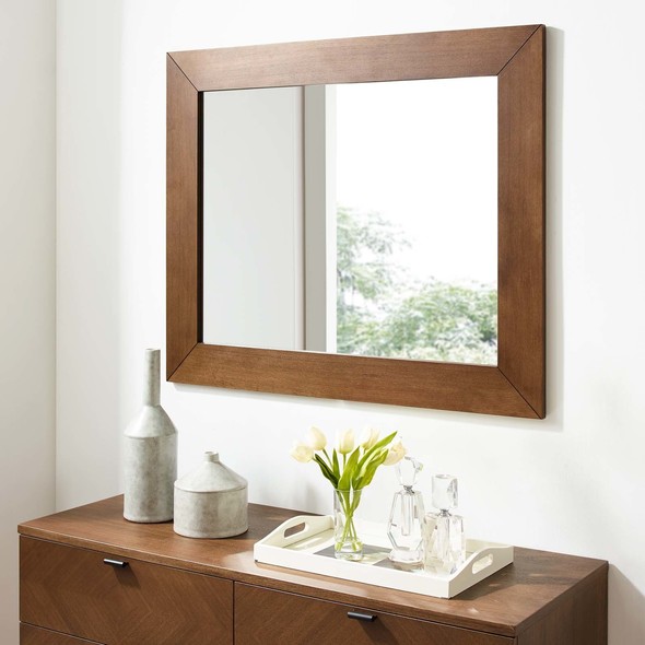 designer mirror bathroom Modway Furniture Case Goods Walnut