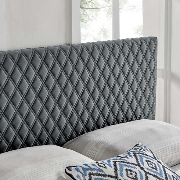 full double bed frame with headboard Modway Furniture Headboards Charcoal