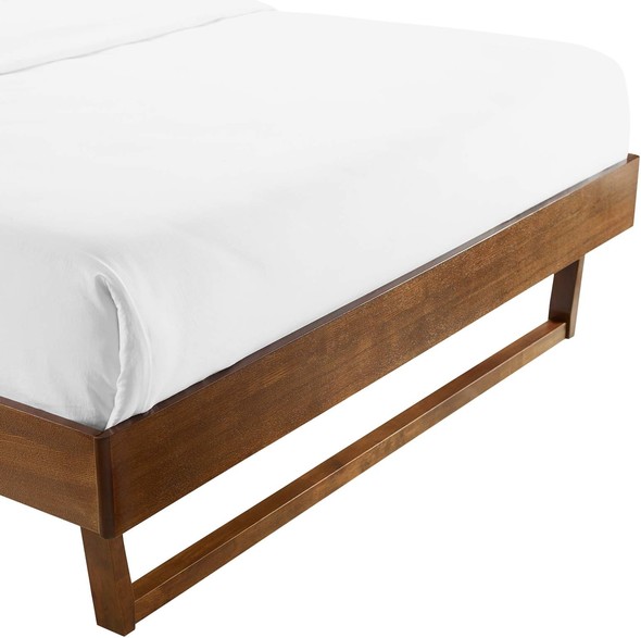 black wood platform bed queen Modway Furniture Beds Walnut