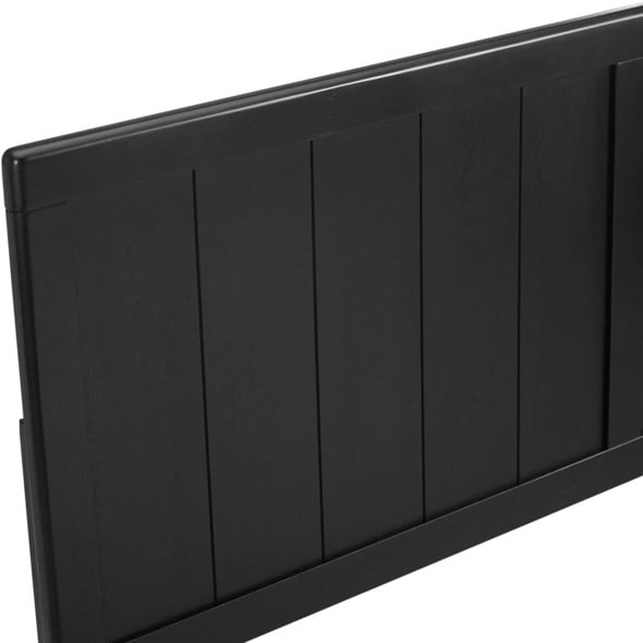 white fabric bed head Modway Furniture Headboards Black
