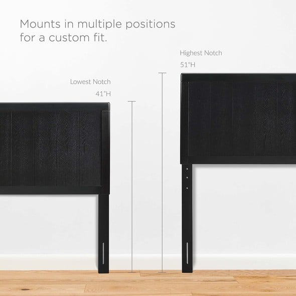 gray headboard Modway Furniture Headboards Black