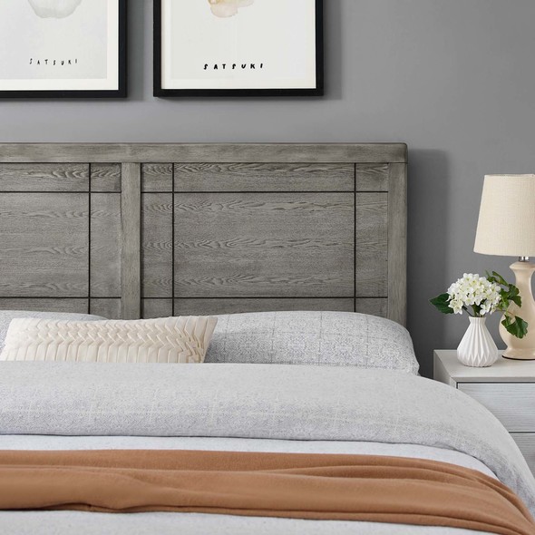 headboard on long side of bed Modway Furniture Headboards Gray
