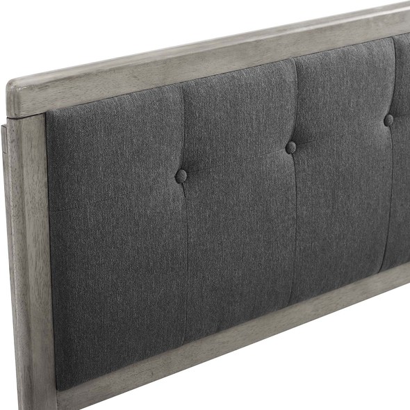 bed frame with headboard and footboard Modway Furniture Headboards Gray Charcoal