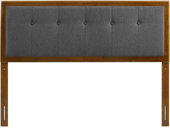 upholstered bed frame without headboard Modway Furniture Headboards Walnut Charcoal