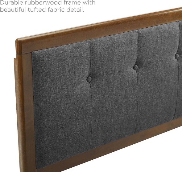 bed headboard Modway Furniture Headboards Walnut Charcoal