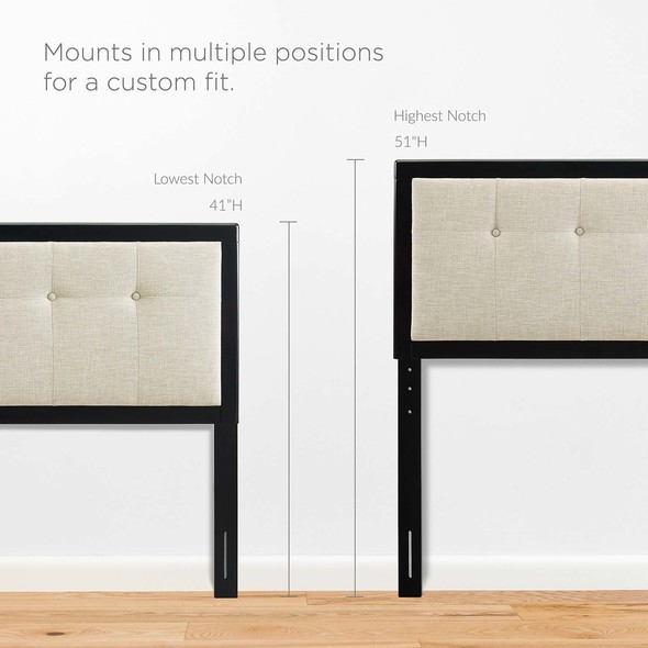 furniture and beds Modway Furniture Headboards Black Beige