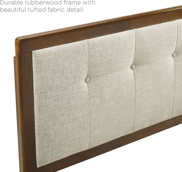 single bed padded headboard Modway Furniture Headboards Walnut Beige