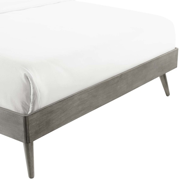 twin bed frame without headboard Modway Furniture Beds Gray