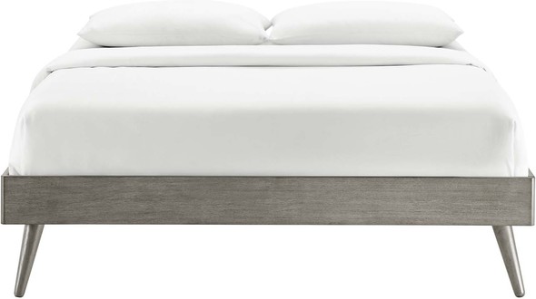 a king bed Modway Furniture Beds Gray