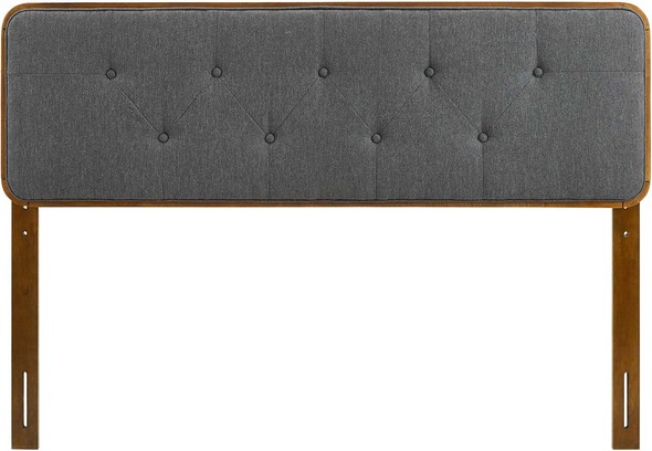 velvet tufted headboard king Modway Furniture Headboards Walnut Charcoal