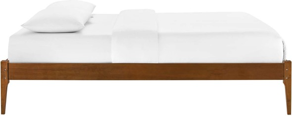 beige king bed frame Modway Furniture Beds Walnut