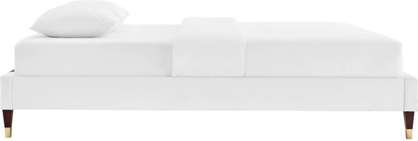 modern bed base Modway Furniture Beds White