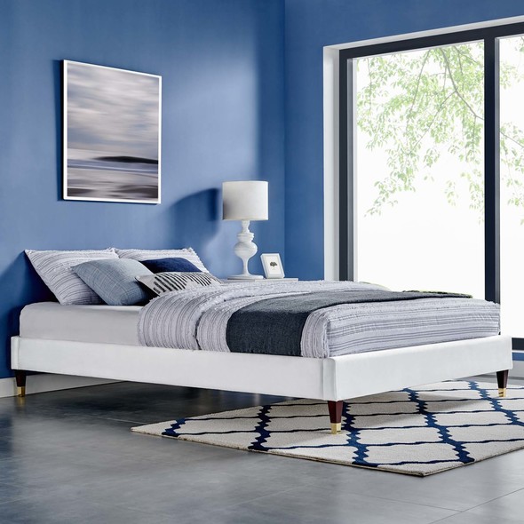 modern bed base Modway Furniture Beds White