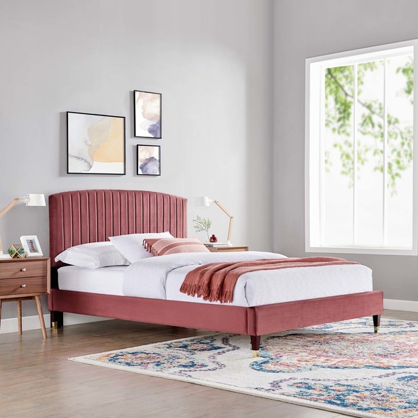 full size platform bed with storage and headboard Modway Furniture Beds Dusty Rose