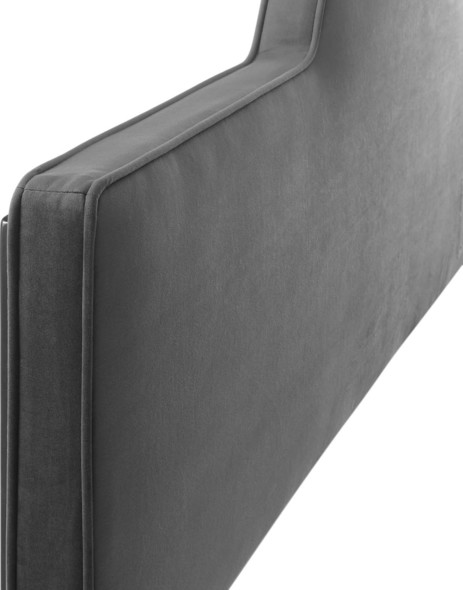 velvet king size headboard Modway Furniture Headboards Charcoal