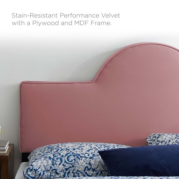 upholstered bed without headboard Modway Furniture Headboards Dusty Rose