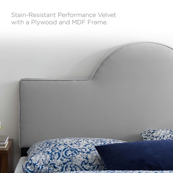 king bedroom furniture set upholstered headboard Modway Furniture Headboards Light Gray