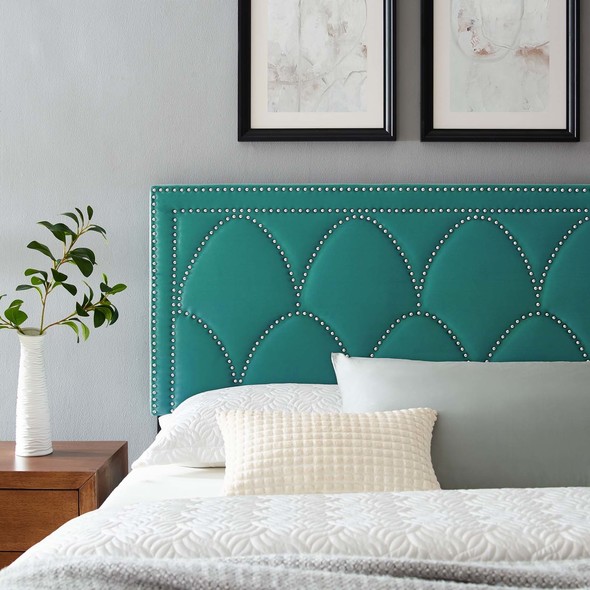 california king metal bed frame with headboard Modway Furniture Headboards Teal