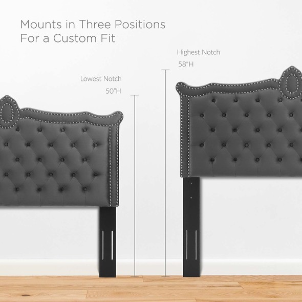 black high headboard bed Modway Furniture Headboards Charcoal
