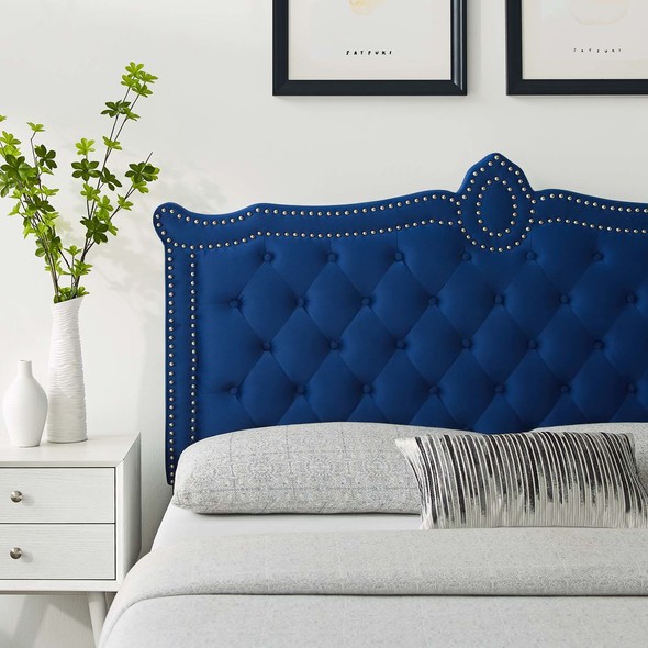 white queen bed with headboard Modway Furniture Headboards Navy
