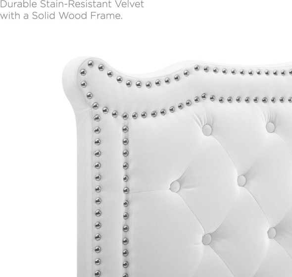 black tufted headboard king Modway Furniture Headboards White