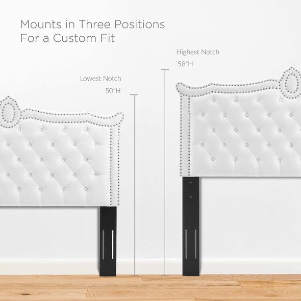 black tufted headboard king Modway Furniture Headboards White