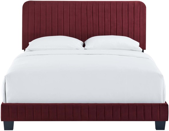 floor bed twin size Modway Furniture Beds Maroon