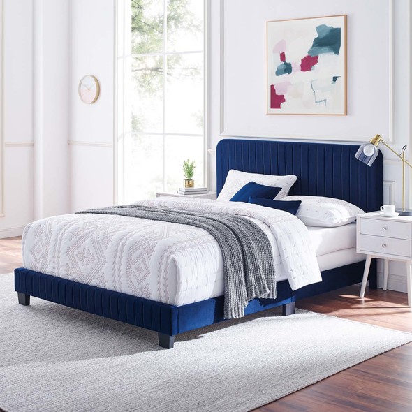 single bed twin bed Modway Furniture Beds Navy