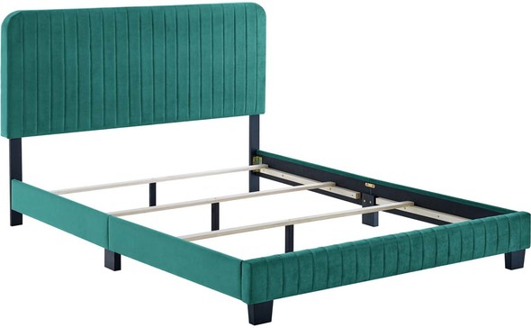 queen size modern bed Modway Furniture Beds Teal