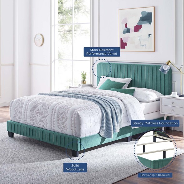 queen size modern bed Modway Furniture Beds Teal