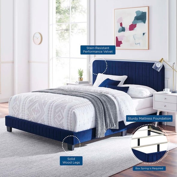 cheap queen bed frame with storage Modway Furniture Beds Navy