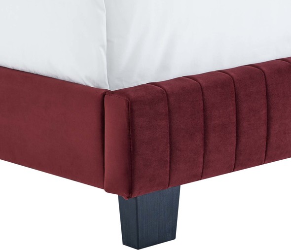 platform bed frame queen Modway Furniture Beds Maroon