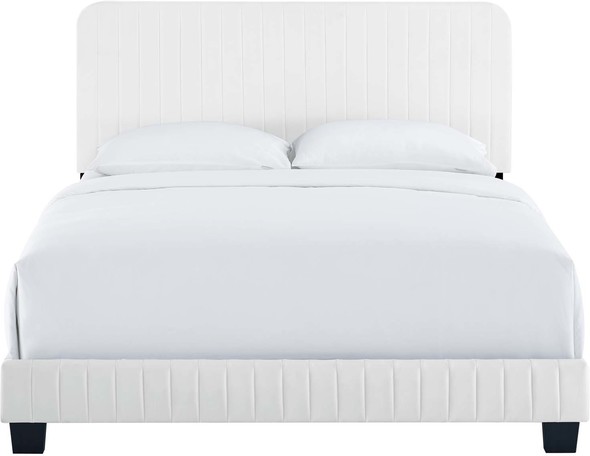 white king platform bed Modway Furniture Beds White