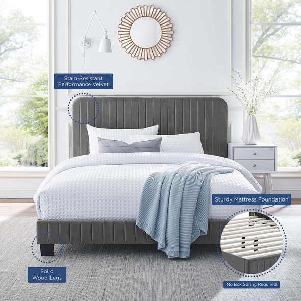 full size platform bedroom sets Modway Furniture Beds Gray