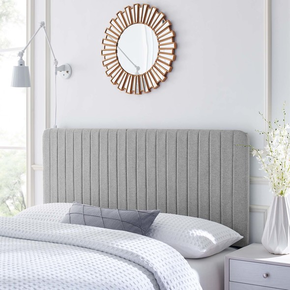 king size bed with bed frame Modway Furniture Headboards Light Gray