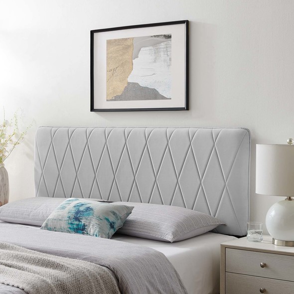 queen size bed without headboard Modway Furniture Headboards Light Gray