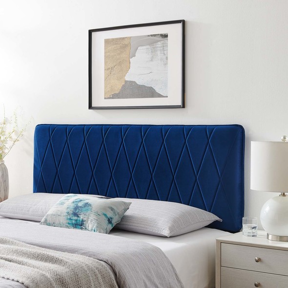 queen size headboard with lights Modway Furniture Headboards Navy