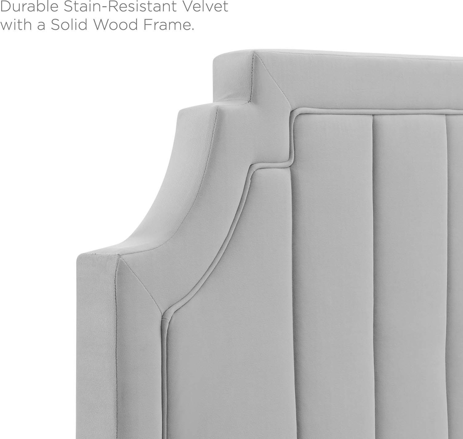 full headboard and frame Modway Furniture Headboards Light Gray