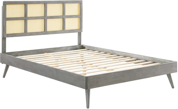queen platform frame Modway Furniture Beds Gray
