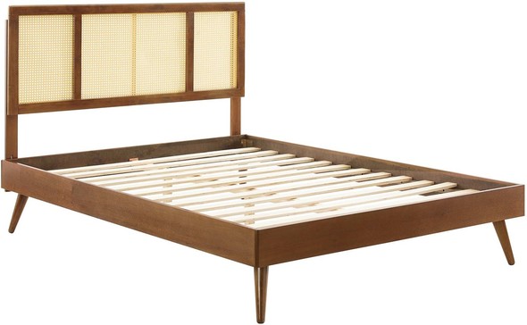 king bed and frame set Modway Furniture Beds Walnut