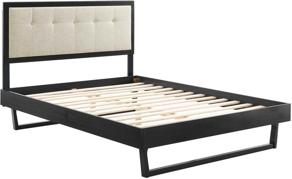 single platform bed with storage Modway Furniture Beds Black Beige