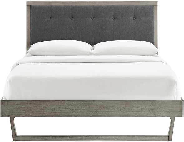 king size wood platform bed Modway Furniture Beds Gray Charcoal