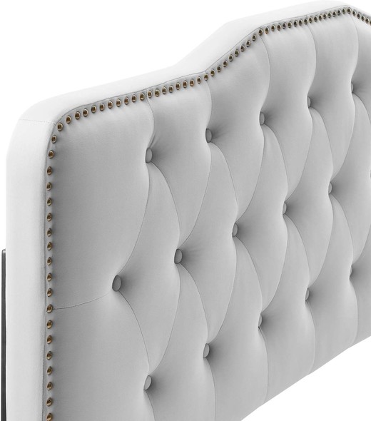 padded headboard and footboard Modway Furniture Headboards Light Gray