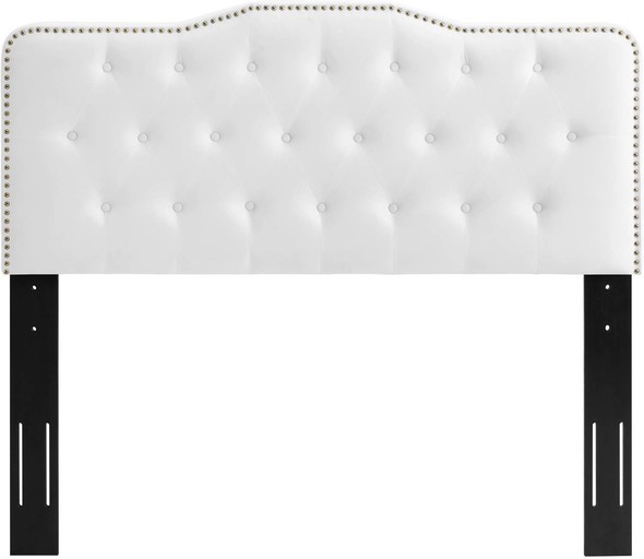 velvet headboard Modway Furniture Headboards White